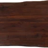 Stoły*KARE Design Blat Z Drewna Akacjowego Ciemnobrązowy Asymetryczny 160x80 Cm