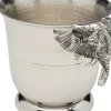 Kubełki Do Wina I Coolery*KARE Design Cooler Do Wina Lub Szampana Srebrny Z Aluminium Motyw Słonia 4,5 L