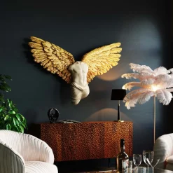 Dekoracje Ścienne*KARE Design Dekoracja ścienna Anioł Stróż Złote Skrzydła 124x71 Cm