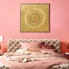 Obrazy*KARE Design Dekoracja ścienna Art Geometric Circle 120x120 Cm Złota