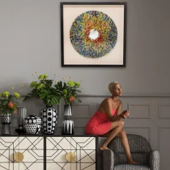 Obrazy*KARE Design Dekoracja ścienna Colour Explosion 120x120 Cm Kolorowa