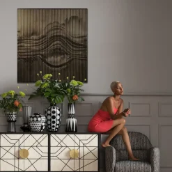 Dekoracje Ścienne*KARE Design Dekoracja ścienna 3D Drewno I MDF 100x100 Cm