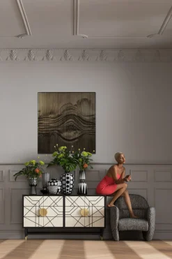 Dekoracje Ścienne*KARE Design Dekoracja ścienna 3D Drewno I MDF 100x100 Cm