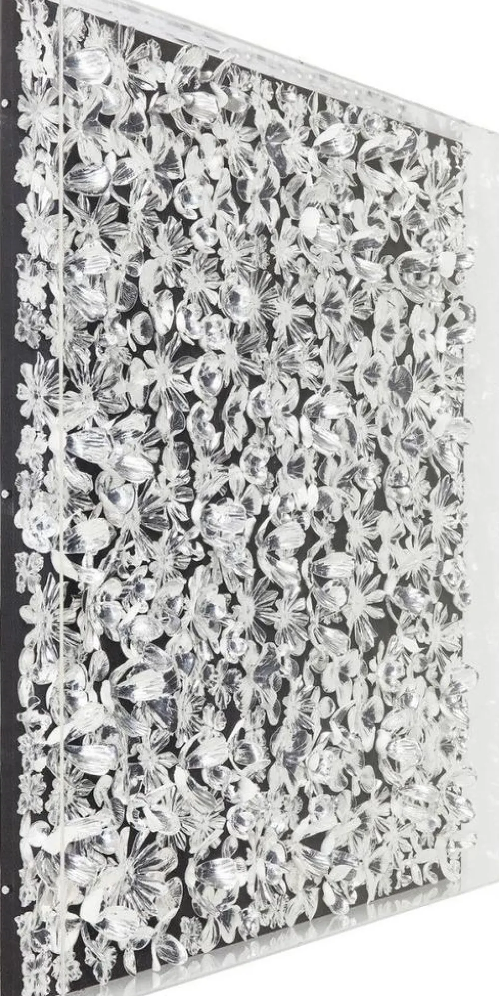 Dekoracje Ścienne*KARE Design Dekoracja ścienna Frame Flower 100x100 Cm Srebrna