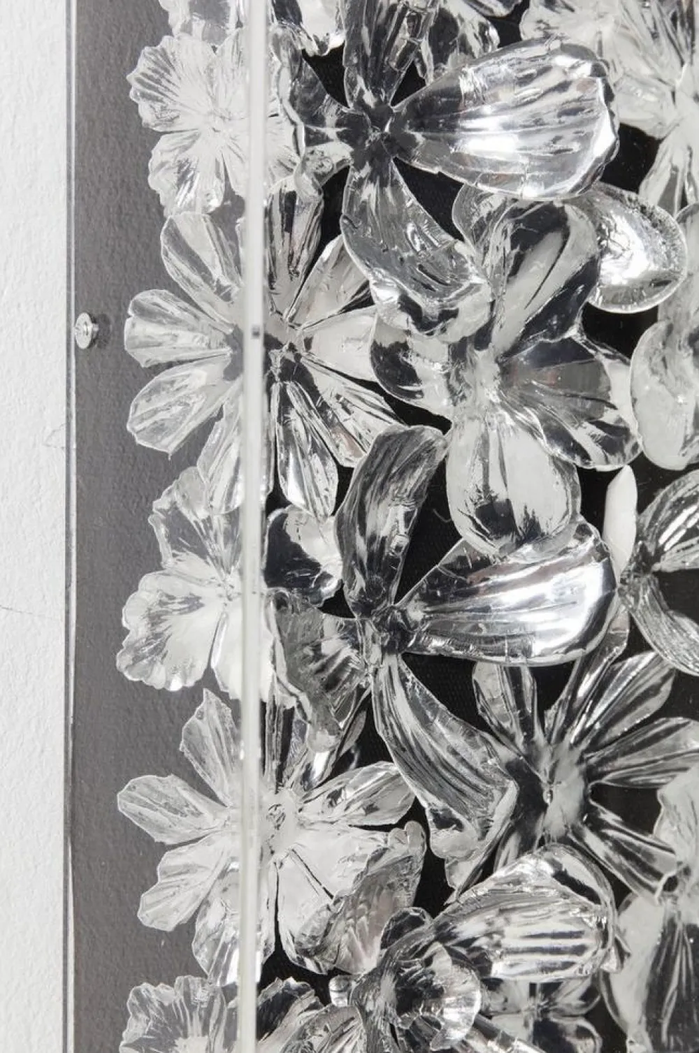 Dekoracje Ścienne*KARE Design Dekoracja ścienna Frame Flower 100x100 Cm Srebrna