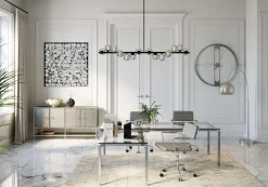 Dekoracje Ścienne*KARE Design Dekoracja ścienna Frame Flower 100x100 Cm Srebrna