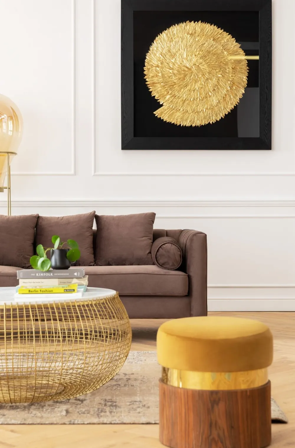 Dekoracje Ścienne*KARE Design Dekoracja ścienna Golden Snail 120x120 Cm Czarno-złota