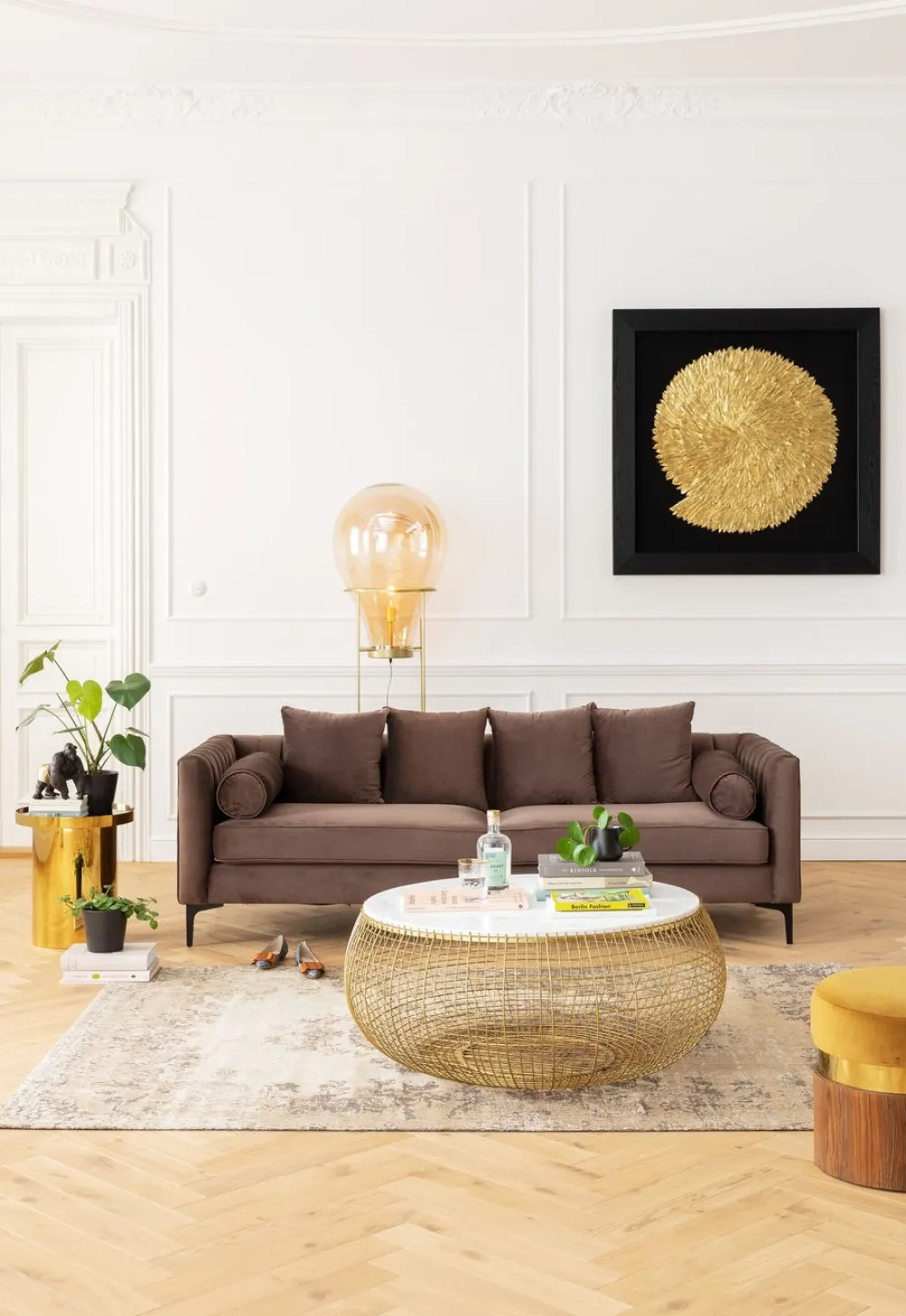 Dekoracje Ścienne*KARE Design Dekoracja ścienna Golden Snail 120x120 Cm Czarno-złota