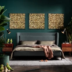 Dekoracje Ścienne*KARE Design Dekoracja ścienna Gold Flower 80x80 Złota