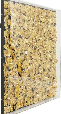 Dekoracje Ścienne*KARE Design Dekoracja ścienna Gold Flower 80x80 Złota