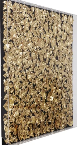 Dekoracje Ścienne*KARE Design Dekoracja ścienna Gold Leaf 120x120 Cm Złota