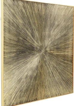 Dekoracje Ścienne*KARE Design Dekoracja ścienna Illumino 120x120 Cm Złota