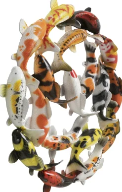 Dekoracje Ścienne*KARE Design Dekoracja ścienna Kolorowa Ryba Koi Włókno Szklane Ø102 Cm