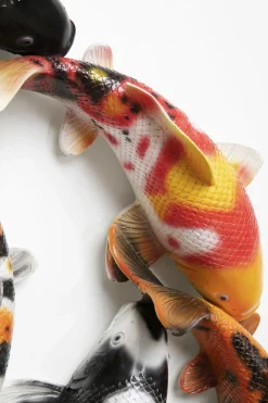 Dekoracje Ścienne*KARE Design Dekoracja ścienna Kolorowa Ryba Koi Włókno Szklane Ø102 Cm