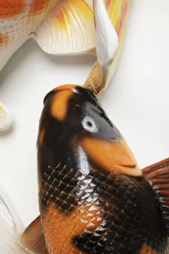 Dekoracje Ścienne*KARE Design Dekoracja ścienna Kolorowa Ryba Koi Włókno Szklane Ø102 Cm