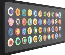 Dekoracje Ścienne*KARE Design Dekoracja ścienna Kolorowa Terakota Rama Czarna 160x60 Cm