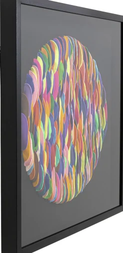 Dekoracje Ścienne*KARE Design Dekoracja ścienna Kolorowa Terakota Rama Czarna 80x80 Cm