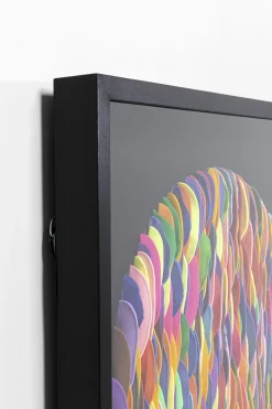 Dekoracje Ścienne*KARE Design Dekoracja ścienna Kolorowa Terakota Rama Czarna 80x80 Cm
