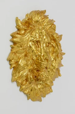 Dekoracje Ścienne*KARE Design Dekoracja ścienna Lion Head 90x100 Cm Złota