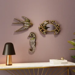 Dekoracje Ścienne*KARE Design Dekoracja ścienna Swallow 39x31 Cm Złota Postarzana - Lustrzana