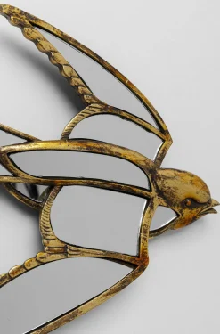 Dekoracje Ścienne*KARE Design Dekoracja ścienna Swallow 39x31 Cm Złota Postarzana - Lustrzana