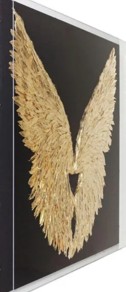 Dekoracje Ścienne*KARE Design Dekoracja ścienna Wings 120x120 Cm Złoto-czarna
