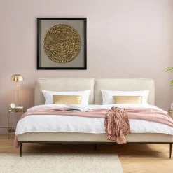 Dekoracje Ścienne*KARE Design Dekoracja ścienna Złota Koło Rama Czarna 60x60 Cm