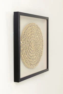 Dekoracje Ścienne*KARE Design Dekoracja ścienna Złota Koło Rama Czarna 60x60 Cm