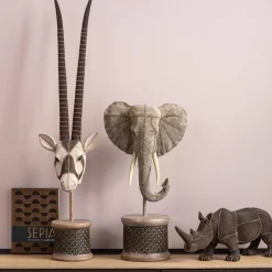 Dekoracje Stojące*KARE Design Dekoracja Stojąca Antelope Head Pearls 43x124 Cm