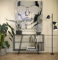 Dekoracje Stojące*KARE Design Dekoracja Stojąca Athlete XL 100x64 Cm Srebrna