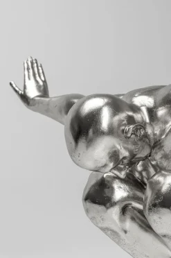 Dekoracje Stojące*KARE Design Dekoracja Stojąca Athlete XL 100x64 Cm Srebrna