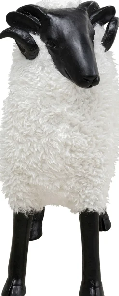Dekoracje Stojące*KARE Design Dekoracja Stojąca Bathilde Ram 80x78 Cm Biała - Baran
