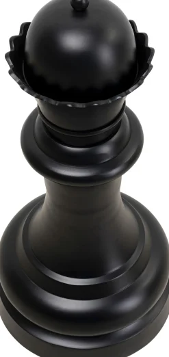Dekoracje Stojące*KARE Design Dekoracja Stojąca Chess Queen Ø29x60 Cm Aluminium Czarna