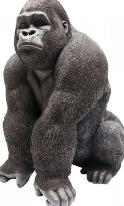 Dekoracje Stojące*KARE Design Dekoracja Stojąca Gorilla Front 90x107 Cm Czarna
