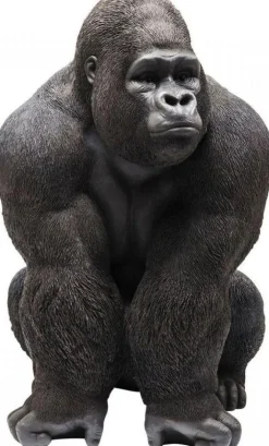 Dekoracje Stojące*KARE Design Dekoracja Stojąca Gorilla Front 90x107 Cm Czarna