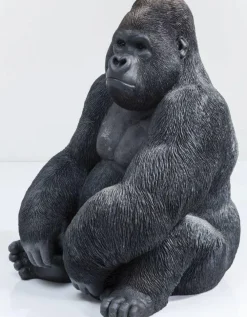 Dekoracje Stojące*KARE Design Dekoracja Stojąca Gorilla 60x76 Cm Ciemnoszara