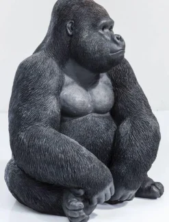 Dekoracje Stojące*KARE Design Dekoracja Stojąca Gorilla 60x76 Cm Ciemnoszara