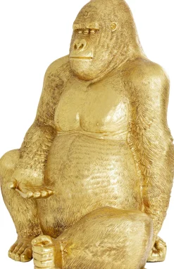 Dekoracje Stojące*KARE Design Dekoracja Stojąca Gorilla XL 130x180 Cm Złota