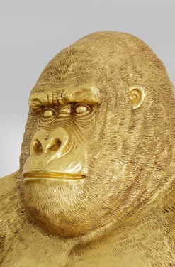 Dekoracje Stojące*KARE Design Dekoracja Stojąca Gorilla XL 130x180 Cm Złota