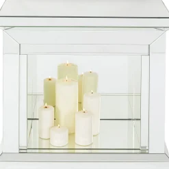 Dekoracje Stojące*KARE Design Dekoracja Stojąca - Portal Kominkowy Fireplace 71x71 Cm Lustrzany