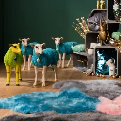 Dekoracje Stojące*KARE Design Dekoracja Stojąca Sheep 49x60 Cm Zielona
