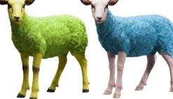 Dekoracje Stojące*KARE Design Dekoracja Stojąca Sheep 49x60 Cm Zielona