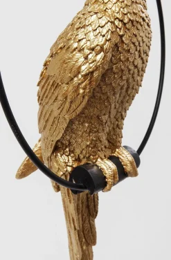 Dekoracje Wiszące*KARE Design Dekoracja Wisząca Swinging Parrot 27x57 Cm Złota