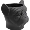 Doniczki I Osłonki*KARE Design Doniczka Bulldog 33x38 Cm Czarna
