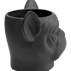 Doniczki I Osłonki*KARE Design Doniczka Bulldog 33x38 Cm Czarna