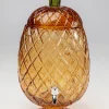 Dzbanki*KARE Design Dyspenser Do Napojów Szklany Brązowy Ananas Ø26x50 Cm