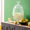 Dzbanki*KARE Design Dyspenser Do Napojów Szklany Transparentny Ananas Ø26x50 Cm