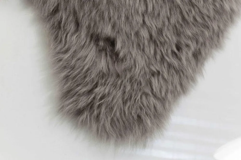 Dywany*KARE Design Dywan Lambskin 50x95 Cm Szary Skóra Naturalna