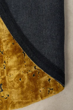 Dywany*KARE Design Dywan Okrągły żółty Wiskoza I Bawełna Ø200 Cm