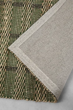 Dywany*KARE Design Dywan Prostokątny Do Salonu Zielono-naturalny Bawełna I Juta 170x240 Cm